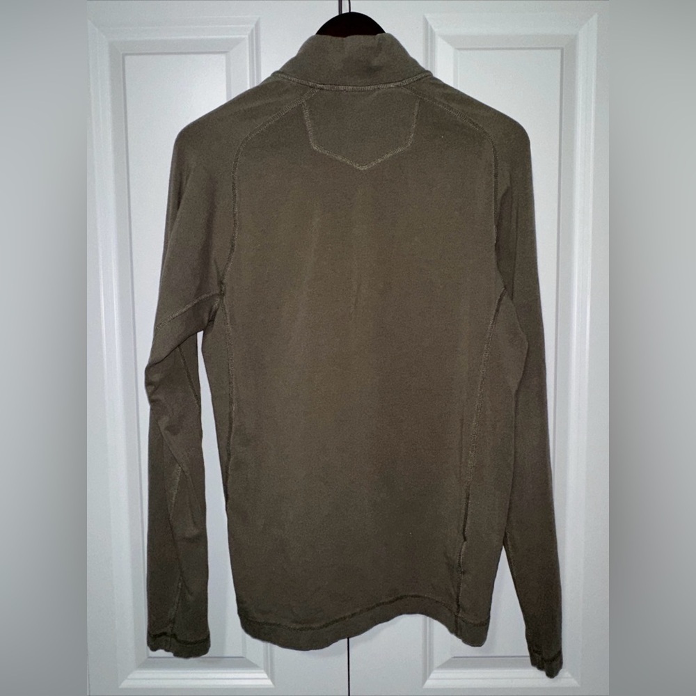 Eddie Bauer Active FreeDry Lightweight Quarterzip Longsleeve M Green - Picture 5 of 5